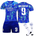 Miniatyrbillede 1 af 2: Benzema hjemmebanetrøje, udebanetrøje Benzema 9 W 2223 Bluk 2XL