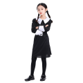 Miniatyrbillede 3 af 4: Piger Adams Family Wednesday Cos Dress Halloween Cosplay Performance Wear Z Black S