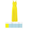 Miniatyrbillede 2 af 3: Kvinders Bandage Multi Way Wrap Convertible Maxikjole Brudepige Z Yellow XL
