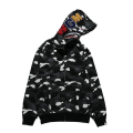 Miniatyrbilde 1 av 2: Shark outh hettegenser med 3d print Wgm brodert cardigan kamuflasje hettegenser. black M