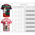 Miniatyrbilde 3 av 3: Damer Menn asual printet julekortermet T-skjorte T-skjorte topp. C 2XL