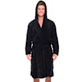 Pikkukuva 1 / 8: Miesten pitkähihainen kylpytakki pehmeällä lounge-kylpytakilla Z X Black 2XL