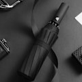 Miniatyrbillede 1 af 10: Automatisk Paraply 12 Ribs Paraply SORT Black