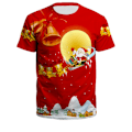 Pikkukuva 1 / 3: Naiset Miehet Rento printti jouluinen lyhythihainen T-paita T-paitatoppi. K XL