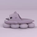 Miniatyrbillede 1 af 5: Shark Hjemmesko Bruser Badetøfler W Purple 42 43