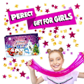 Miniatyrbillede 3 af 7: Julekalender DIY Fluffy Slime Kit Nedtællingskalender V.