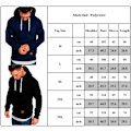 Miniatyrbillede 4 af 4: Langærmet hættetrøje til mænd Hættetrøje varm frakke New Fashion H navy M