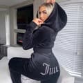 Sammet Juicy Couture Set för kvinnor Black Black 2XL
