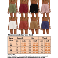 Miniatyrbillede 2 af 2: Dame strandshorts Elastisk talje Short Hot Pants. Red Wine XL