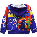 Miniatyrbild 3 av 6: Roblox Rainbow Friends Rainbow Friends Hoodie med dragkedja -1 2 110