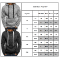 Miniatyrbillede 4 af 4: Langærmet afslappet sweatshirt til mænd afslappet hættetrøje W dark grey M