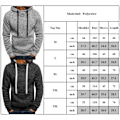 Miniatyrbillede 4 af 4: Langærmet afslappet sweatshirt til mænd afslappet hættetrøje W dark grey XL