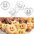 Miniatyrbilde 1 av 5: 4-delt Smiley Smørdeigutsteker i rustfritt stål - Kakeform for fondant