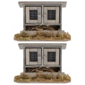 Miniatyrbilde 1 av 4: 2 stk Botanisk Dekor Mini Kyllinghus Kyllinghusmodell Dukkehust Layout Rekvisitter Kyllinghus Mod 10X7CM
