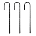 Miniatyrbilde 1 av 5: 3 stk. L/U-formede jordankere, teltplugger for camping, jordspyd for landskapshage
