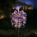 Pikkukuva 1 / 5: Wisteria-kukkaköynnöksen perhonen aurinkovalot - Moniväriset vaihtuvat LED-valot puutarhaan, terassille, pihalle ja polulle (violetti)