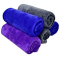 Miniatyrbillede 2 af 5: Mikrofiber Rengøringsklude, Tørrehåndklæde, Stribefri Vaskeserviet til Hus, Køkken, Bil, Vindue, 3 stk. (12 tommer x 27,5 tommer)