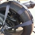Miniatyrbillede 3 af 5: Universal Motorcykel Bagdæk Hjul Spændebånd Cargo Rem til Trailer Super Heavy Duty Stærk Polyester (Sort)