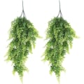 Miniatyrbilde 1 av 5: 80 cm Plast Hengeplanter for Hengende, Vine Planter Grønne Persiske Blad Falske Grønne for Hjem Bryllup Hage Utendørs Veggdekor, Plast, Grønn, 2 stk
