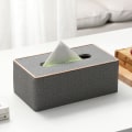 Miniatyrbild 2 av 5: Pappershållare, Läder Pappershållare Rektangulär Kleenex Pappershållare för Hem/Kontor/Bil Dekoration 9.4*25*13.8CM
