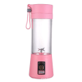 Miniatyrbild 2 av 5: Bärbar Mixer Multifunktionell USB Elektrisk Blender Mat Smoothie Maker Blender Rörning Uppladdningsbar 6-bladig Fruktjuicekopp (rosa)
