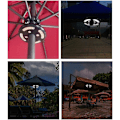 Miniatyrbillede 5 af 5: Have-lys til haveparasol, terrasseparasol, 24 LED'er, 3 lysmønstre, parasol-lys til terrasse, have, stor parasol (varmt lys)