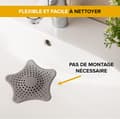 Miniatyrbilde 5 av 5: Universelt silikonavløpsfilter - 3+1 hårfilter - dusjfilter