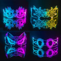 Miniatyrbillede 2 af 5: Halloween Party Dekoration Farverige Lysende LED Briller LED Briller RekvisitterA