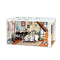 Miniatyrbild 1 av 4: Nya DIY Söt Patio Dockhus Möblerade Barn Vuxen Miniatyr Dockhus Träkit Leksaker Dgf01DGF02 Paris Midnight