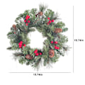 Miniatyrbilde 3 av 5: 16 tommers julekrans, utendørs opplyst julekrans for inngangsdøren, julekrans for julefestdekorasjoner, grønn