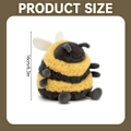 Pikkukuva 4 / 5: Jellycat Albee Bee Kevätpehmolelu - 16 cm Mehiläispehmolelu, Pehmeä Pehmolelu Lapsille & Aikuisille, Kodikas Kevätkoriste