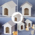 Miniatyrbillede 5 af 5: 1 stk Lille Husmodel Mini Hus Hundehus Model Miniature Huse Pynt 5.3X5X5.9CM