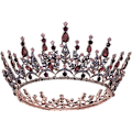 Miniatyrbillede 1 af 4: Kvinders Gotisk Dronningkrone Sort Tiara Krone Hovedbeklædning Fødselsdag Bryllup Pageant Halloween Hårtilbehør