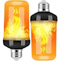Miniatyrbillede 1 af 5: 2-pak E27 LED Flammelys pærer med 4 tilstande og tyngdekraftsensor - Flammelys pære til indendørs/udendørs/bar/fest/julepynt