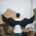 Miniatyrbilde 3 av 5: Demonvinger for Halloween og Cosplaykostyme - Morsomme og Originale Leke for Barn Svart