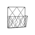 Wall Mounted Magazine Holder Magazine Rack Storage Rack Black Pull