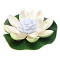 Miniatyrbillede 1 af 2: LED Ønske Lys Romantisk Lotus Vandlampe Blomst Pool Lys Farverig Vand Stearinlys Lampe Til Bryllup Fest Festival (hvid)Hvid White