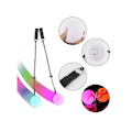 Miniatyrbillede 5 af 5: Blød Spindende Glow Poi til Begynderbørn og Professionel Regnbue Fade og Høj Strobe Spindende LED Glow Legetøj Lysende Bolde 2 stk