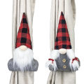 Miniatyrbillede 3 af 5: Håndlavet Jul Svensk Tomte Gardin Spænde Tie Holder Dekoration Hjem Soveværelse OrnamentA