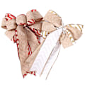 Miniatyrbild 5 av 5: Julklappsbåge i Burlap Handgjord Dekoration Julgran Semester Fest Dekoration