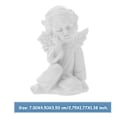 Miniatyrbillede 3 af 3: Hvid Engel Figur Sød Keruber Engel Dekoration Statue Harpiks Engel Skulptur Hvid 7X4.5X3.5CM