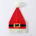 Miniatyrbilde 3 av 5: Julemannhatt Santa Beanie med Søte Pompoms Strikket Julemannhatt