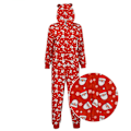 Miniatyrbillede 1 af 5: Julejumpsuit, Nyhed Juleprint Langærmet Romper, Sjov En Integreret Hel Pyjamas Med