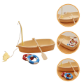 Pikkukuva 4 / 4: 1 Sarja Mini Kalastusveneen Uimarengassarja Mini Talo Kalastusveneen Malli Nuken Kalastusveneen Koriste Assorted Color 11.6X5.4CM