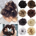 Pikkukuva 1 / 4: 8 kpl Elastisen Aaltomaisen Kiharat Hiukset Chignon Poninhäntäpidike Hiustenlisäkkeet Chignon Naisille Tytöille