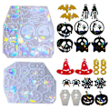 Miniatyrbillede 3 af 5: Ørestik Resinform, Holografisk Nøglering Charm Form Diy Resin SmykkeformB