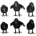 Miniatyrbillede 5 af 5: Simuleret realistisk sort fjerkråge kunstig fugl kråge Halloween dekoration hjem fest rekvisitter Style C