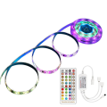 Miniatyrbilde 1 av 5: LED-lysstripe 5050 sett med innebygd IC-atmosfæremusikkmarkise Tuya-kontroller lysstripe EU-plugg
