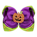 Pikkukuva 1 / 5: Lasten tyttöjen Halloween-hiusnauha, uutuus kaksoiskerroksinen nauha, boutique-alligaattorin hiuspanta, kurpitsa-aaveen hiuspanta, violetti kurpitsa