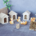 Miniatyrbillede 4 af 5: 1 stk Lille Husmodel Mini Hus Hundehus Model Miniature Huse Pynt 5.3X5X5.9CM